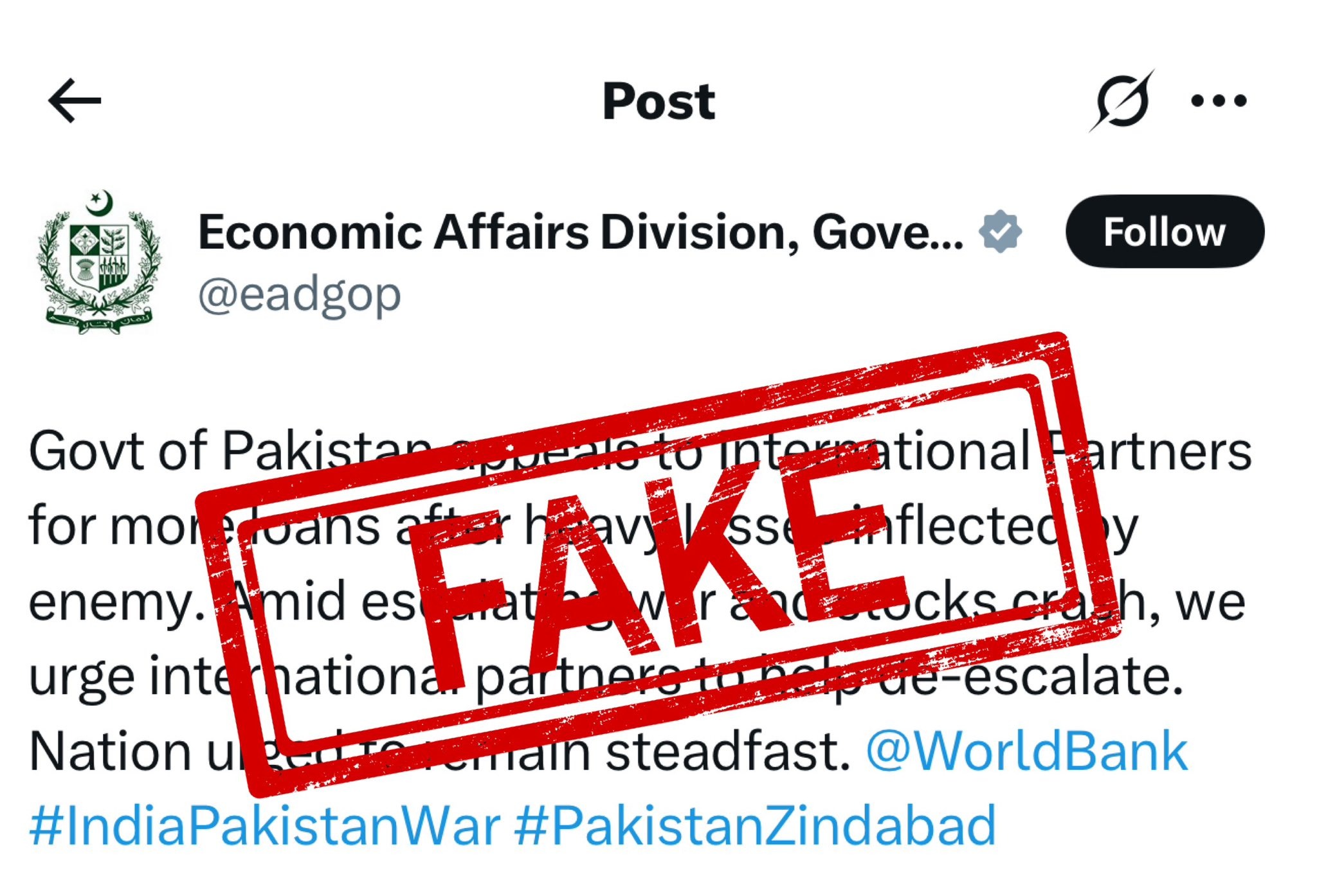 Pakistan seeks IMF loan, claims X account hacked amid India tensions