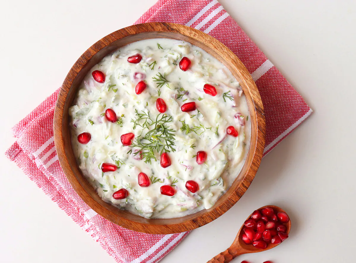 Beat the heat with Pomegranate Raita: Healthy & Refreshing!