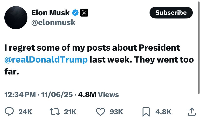 Elon regrets it all - His shocking U-turn on Trump feud!