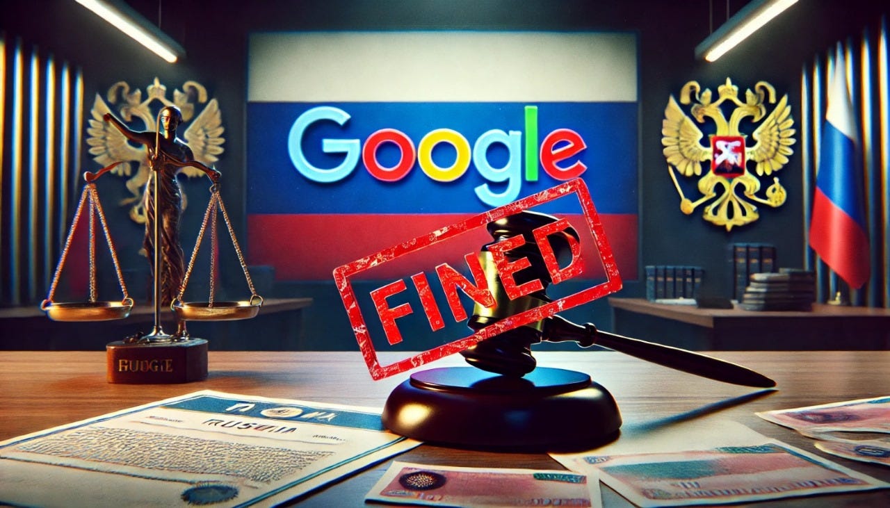 Google Gets a Whopping Fine of 20 Undecillion Rubles