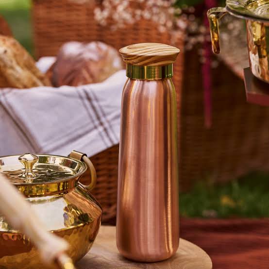 The correct way to drink water from a copper bottle!