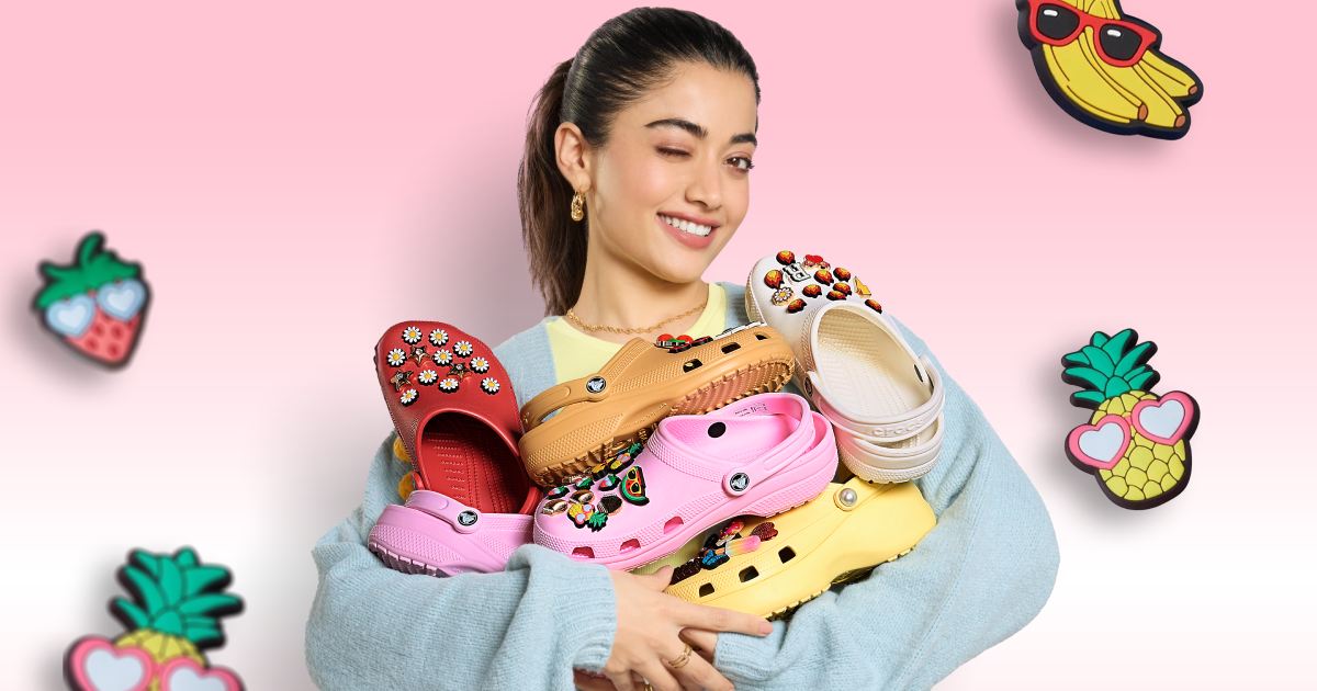 Rashmika s bold new Collab with Crocs is Turning Heads!