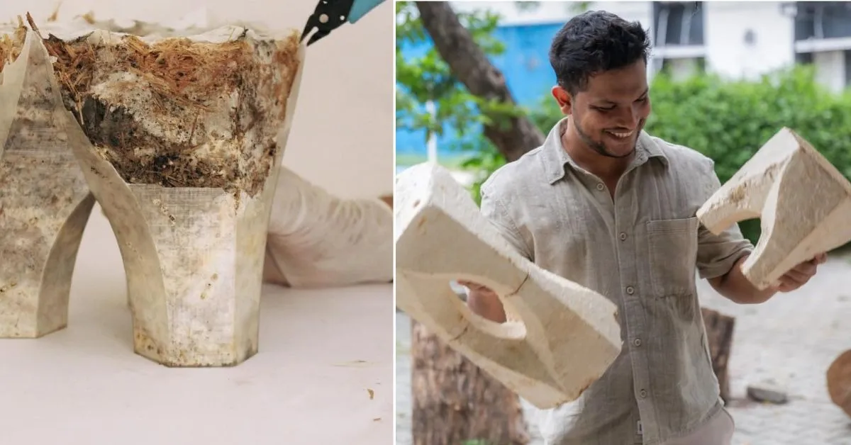 Not wood, not plastic… this furniture is made of mushrooms!