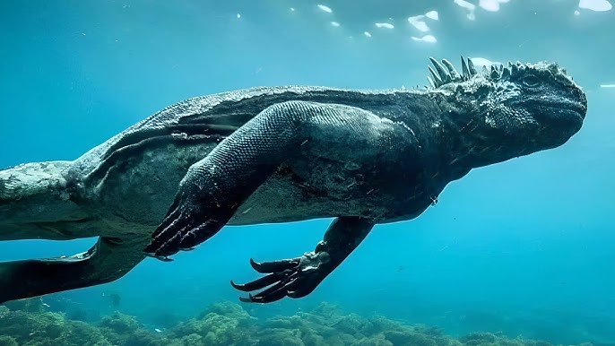 The only lizard in the world that lives in the ocean!