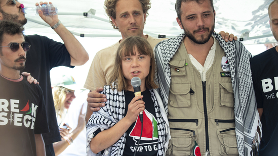 Greta Thunberg and 11 board the Madleen to break the Gaza blockade