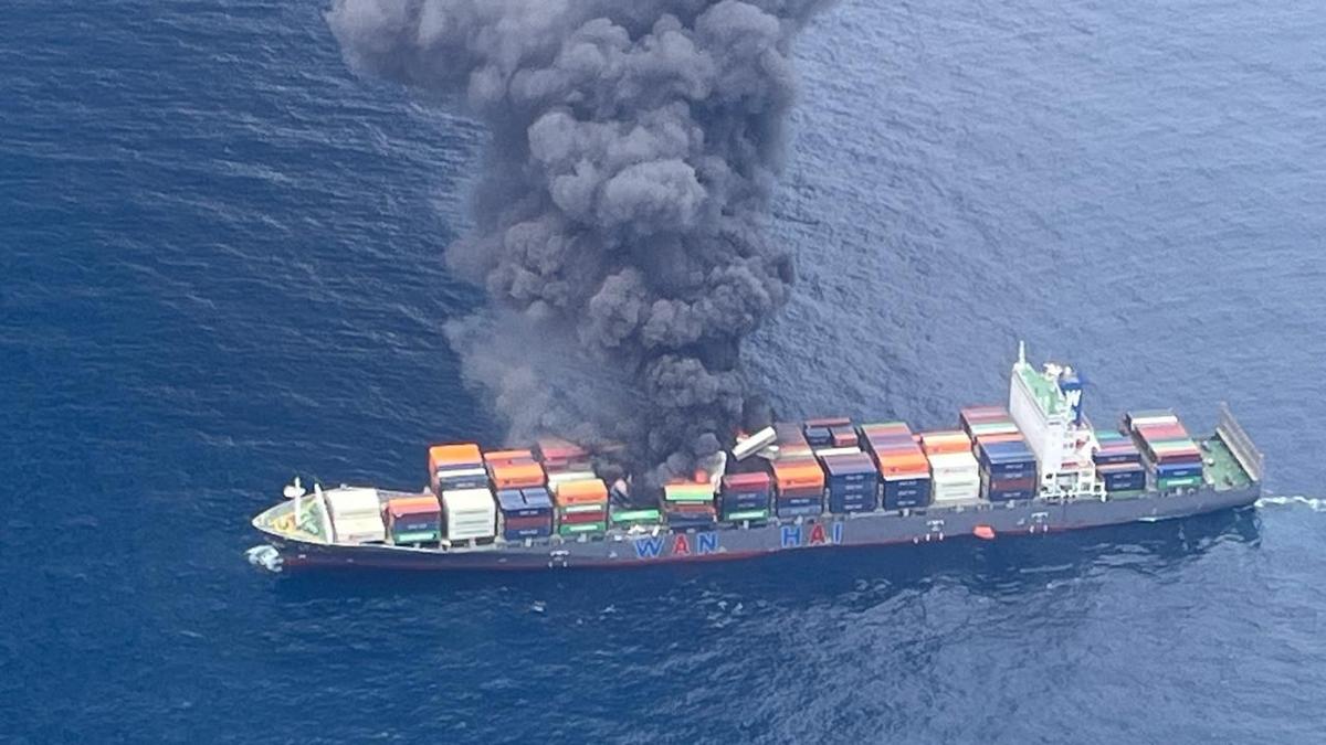 Shipping crisis: Fire on Wan Hai 503 triggers emergency off Kerala