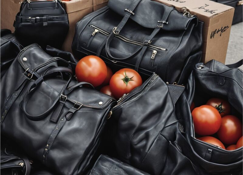 Shoes and Bags Made from Tomatoes 