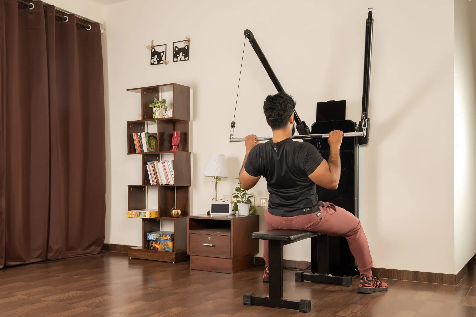IIT grads built a full gym that fits on your wall!