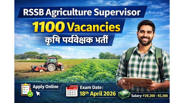 Green Careers in Rajasthan: RSSB Announces 1,100 Agriculture Supervisor Vacancies for 2026!