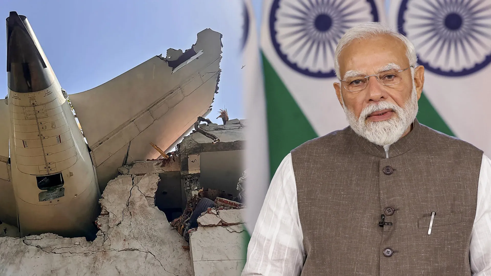 PM Modi visits deadly Air India crash site!